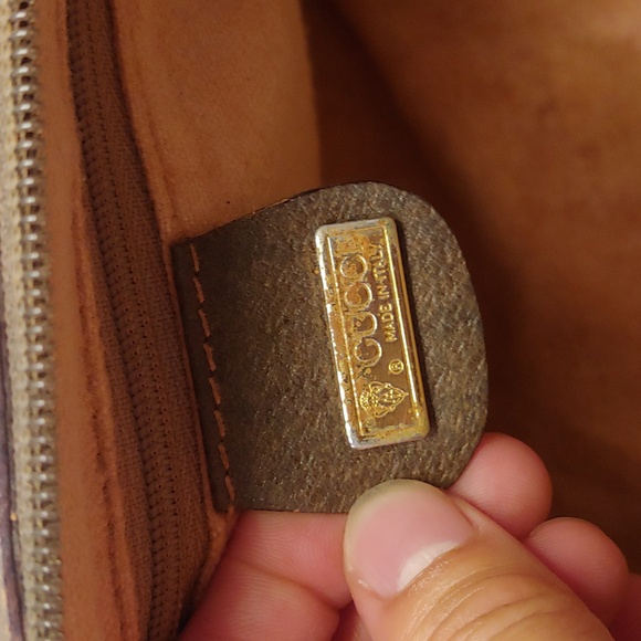 Authentic Vintage Gucci GG Monogram Supreme Sherry Web Ophidia Boston Crossbody - Picture 9 of 10